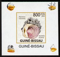 Guinea - Bissau 2009 Shells & Coral individual imperf deluxe sheet #3 unmounted mint. Note this item is privately produced and is offered purely on its thematic appeal                                                                                                                                                                                                                                                                                                                                                                                                                                                                                                                                                                                                                                                                                                                                                                                                                                                                                                   , stamps on marine life, stamps on shells, stamps on coral