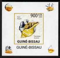 Guinea - Bissau 2009 Shells & Coral individual imperf deluxe sheet #5 unmounted mint. Note this item is privately produced and is offered purely on its thematic appeal   ..., stamps on marine life, stamps on shells, stamps on coral
