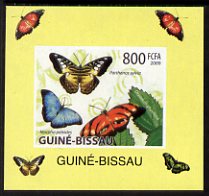 Guinea - Bissau 2009 Butterflies individual imperf deluxe sheet #1 unmounted mint. Note this item is privately produced and is offered purely on its thematic appeal                                                                                                                                                                                                                                                                                                                                                                                                                                                                                                                                                                                                                                                                                                                                                                                                                                                                                                   , stamps on butterflies