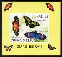 Guinea - Bissau 2009 Butterflies individual imperf deluxe sheet #3 unmounted mint. Note this item is privately produced and is offered purely on its thematic appeal      ..., stamps on butterflies