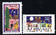 Mexico 1992 Christmas perf set of 2 unmounted mint, SG 2102-03, stamps on , stamps on  stamps on christmas, stamps on  stamps on children