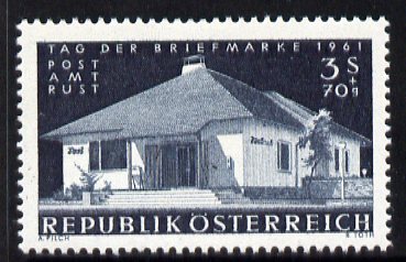 Austria 1961 Stamp Day - Rust Post Office - unmounted mint, SG 1378, stamps on , stamps on  stamps on postal, stamps on  stamps on 