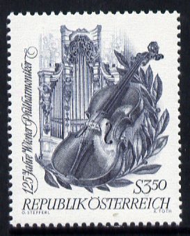 Austria 1967 125th Anniversary of Vienna Philharmonic Orchestra unmounted mint, SG 1497, stamps on , stamps on  stamps on music