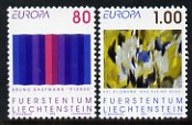 Liechtenstein 1993 Europa - Contemporary Art set of 2 unmounted mint SG 1049-50, stamps on , stamps on  stamps on europa, stamps on  stamps on arts