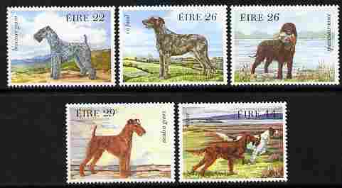 Ireland 1983 Irish Dogs set of 5 unmounted mint, SG 558-62, stamps on dogs, stamps on terrier, stamps on wolfhound, stamps on spaniel, stamps on setter