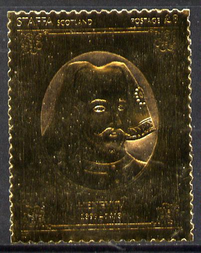 Staffa 1977 Monarchs A38 Henry IV embossed in 23k gold foil (Rosen #480) unmounted mint, stamps on , stamps on  stamps on royalty    history     shakespeare