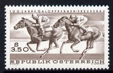 Austria 1968 Centenary of Freudenau Gallop Races, unmounted mint, SG1524, stamps on , stamps on  stamps on horses