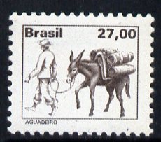 Brazil 1976 Muleteer 27cr brown from def set, unmounted mint SG1612, stamps on horses