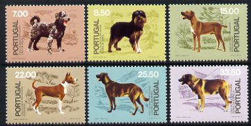 Portugal 1981 50th Anniversary of Kennel Club of Portugal set of Dogs unmounted mint, SG 1832-37, stamps on dogs
