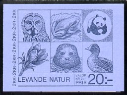 Sweden 1985 Nature 20k booklet complete and pristine, SG SB378, stamps on , stamps on  stamps on animals, stamps on  stamps on mouse, stamps on  stamps on fish, stamps on  stamps on 