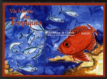 Guinea - Conakry 2000 Marine Life perf m/sheet - Bigeye Scad unmounted mint. Note this item is privately produced and is offered purely on its thematic appeal, stamps on , stamps on  stamps on marine life, stamps on  stamps on fish