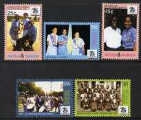 Antigua 2006 75th Anniversary of Antigua & Barbuda Girl Guides set of 5 unmounted mint, SG 3984-88, stamps on , stamps on  stamps on girl guides, stamps on  stamps on scouts, stamps on  stamps on youth, stamps on  stamps on flags, stamps on  stamps on music, stamps on  stamps on drums