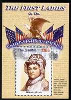 Gambia 2007 The First Ladies of the USA - Abigail Adams perf m/sheet unmounted mint SG MS 5098b, stamps on constitutions, stamps on flags, stamps on birds, stamps on eagles, stamps on birds of prey, stamps on usa presidents, stamps on women, stamps on americana