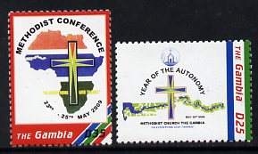 Gambia 2009 Methodist Conference/Year of Automony set of 2 unmounted mint, stamps on , stamps on  stamps on religion