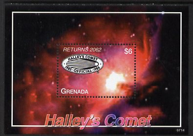 Grenada 2007 Halleys Comet Returns 2062 perf m/sheet unmounted mint, SG MS5286, stamps on space, stamps on halley