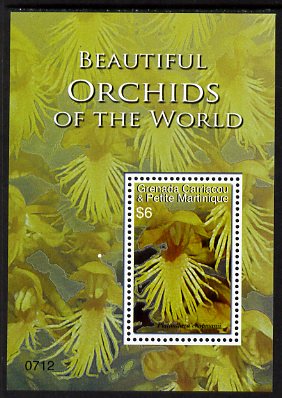 Grenada - Grenadines 2007 Orchids of the World $6 perf m/sheet (Plantanthera chapmanii) unmounted mint, SG MS3891c, stamps on , stamps on  stamps on flowers, stamps on  stamps on orchids