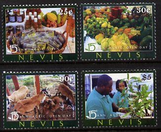 Nevis 2009 15th Anniversary of Agriculture Open Day set of 4, unmounted mint, stamps on , stamps on  stamps on agriculture, stamps on  stamps on food & drink, stamps on  stamps on fruit, stamps on  stamps on animals, stamps on  stamps on goats, stamps on  stamps on ovine