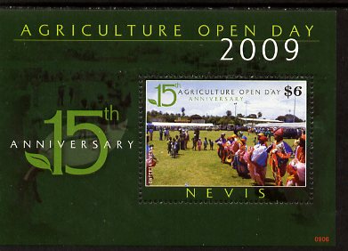 Nevis 2009 15th Anniversary of Agriculture Open Day perf m/sheet, unmounted mint, stamps on , stamps on  stamps on agriculture, stamps on  stamps on costumes, stamps on  stamps on fashion, stamps on  stamps on dancing