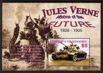 St Vincent 2005 Death Centenary of Jules Verne perf m/sheet (Tank), unmounted mint SG MS5491c, stamps on , stamps on  stamps on literature, stamps on  stamps on jules verne, stamps on  stamps on militaria, stamps on  stamps on  ww2 , stamps on  stamps on wwii, stamps on  stamps on 