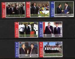 St Vincent 2006 25th Anniversary of Diplomatic Relations with Taiwan set of 7, unmounted mint SG 5592-98, stamps on , stamps on  stamps on politics, stamps on  stamps on fashion, stamps on  stamps on costumes, stamps on  stamps on flags, stamps on  stamps on ships