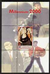 Angola 2000 Millennium 2000 - Marilyn Monroe perf s/sheet (with Scout logo & Elvis, Joe Dimaggio & JFK in background) unmounted mint. Note this item is privately produced...