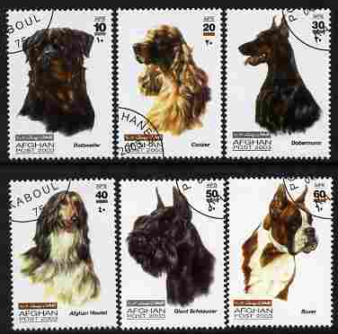 Afghanistan 2003 Dogs perf set of 6 fine cto used