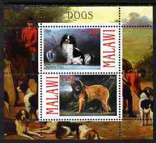 Malawi 2010 Dogs #03 perf sheetlet containing 2 values unmounted mint, stamps on , stamps on  stamps on dogs