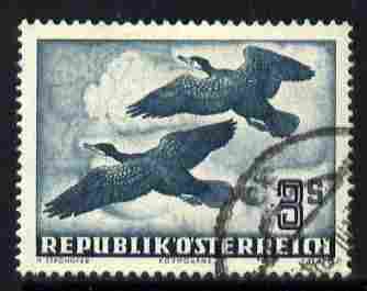 Austria 1950-53 Birds 3s Cormorants fine cds used, SG 1218, stamps on , stamps on  stamps on birds, stamps on  stamps on cormorants