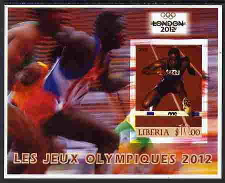 Liberia 2005 London Olympics (2012) imperf m/sheet unmounted mint, stamps on , stamps on  stamps on olympics, stamps on  stamps on hurdles