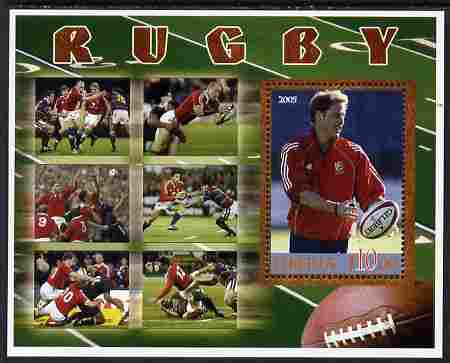 Liberia 2005 Rugby perf m/sheet unmounted mint, stamps on , stamps on  stamps on sport, stamps on  stamps on rugby