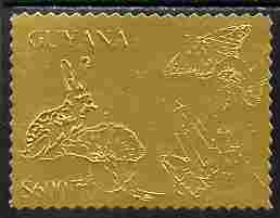 Guyana 2006 Nature Protection $600 embossed in gold foil unmounted mint, stamps on animals, stamps on rabbirs, stamps on fungi, stamps on butterflies, stamps on minerals