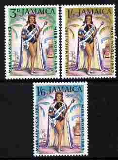 Jamaica 1964 Miss World 1963 perf set of 3 unmounted mint, SG 213-5, stamps on , stamps on  stamps on entertainments