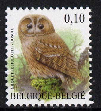 Belgium 2002-09 Birds #5 Tawny Owl 0.10 Euro unmounted mint, stamps on birds, stamps on birds of prey, stamps on owls