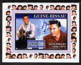 Guinea - Bissau 2007 Music Stars - Elvis Presley individual imperf deluxe sheet unmounted mint. Note this item is privately produced and is offered purely on its thematic..., stamps on personalities, stamps on music, stamps on pops, stamps on elvis, stamps on rock