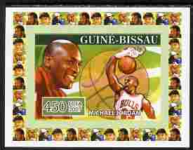 Guinea - Bissau 2007 Sportsmen of the Century - Michael Jordan individual imperf deluxe sheet unmounted mint. Note this item is privately produced and is offered purely on its thematic appeal, similar to Yv 2282, stamps on , stamps on  stamps on personalities, stamps on  stamps on sport, stamps on  stamps on basketball