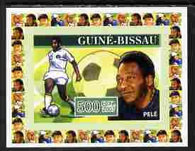 Guinea - Bissau 2007 Sportsmen of the Century - Pele individual imperf deluxe sheet unmounted mint. Note this item is privately produced and is offered purely on its thematic appeal, similar to Yv 2285, stamps on personalities, stamps on sport, stamps on football