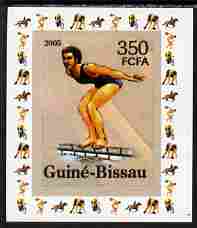 Guinea - Bissau 2006 Sports - Diving individual imperf deluxe sheet unmounted mint. Note this item is privately produced and is offered purely on its thematic appeal, stamps on sport, stamps on diving
