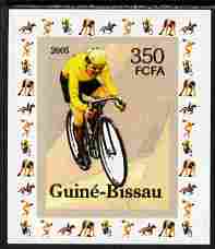 Guinea - Bissau 2006 Sports - Cycling individual imperf deluxe sheet unmounted mint. Note this item is privately produced and is offered purely on its thematic appeal, stamps on , stamps on  stamps on sport, stamps on  stamps on bicycles