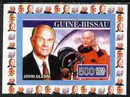 Guinea - Bissau 2007 John Glenn #3 individual imperf deluxe sheet unmounted mint. Note this item is privately produced and is offered purely on its thematic appeal, as Yv..., stamps on personalities, stamps on space, stamps on masonics, stamps on masonry