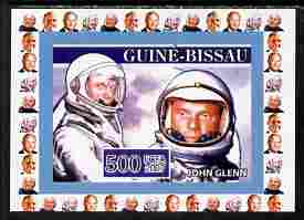 Guinea - Bissau 2007 John Glenn #4 individual imperf deluxe sheet unmounted mint. Note this item is privately produced and is offered purely on its thematic appeal, as Yv 2293, stamps on personalities, stamps on space, stamps on masonics, stamps on masonry
