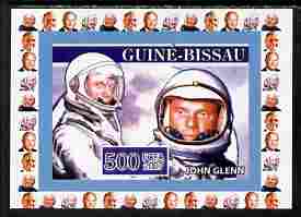 Guinea - Bissau 2007 John Glenn #4 individual imperf deluxe sheet unmounted mint. Note this item is privately produced and is offered purely on its thematic appeal, as Yv 2293, stamps on , stamps on  stamps on personalities, stamps on  stamps on space, stamps on  stamps on masonics, stamps on  stamps on masonry