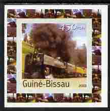 Guinea - Bissau 2003 Locomotives individual imperf deluxe sheet #01 unmounted mint, as Mi 2644, stamps on , stamps on  stamps on railways