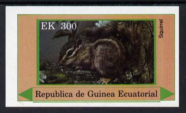 Equatorial Guinea 1977 European Animals (Squirrel) 300ek imperf m/sheet unmounted mint, stamps on animals       squirrels     rodents