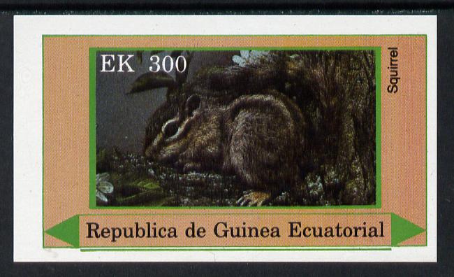 Equatorial Guinea 1977 European Animals (Squirrel) 300ek imperf m/sheet unmounted mint, stamps on , stamps on  stamps on animals       squirrels     rodents