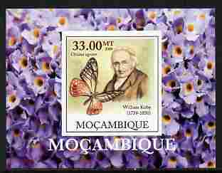 Mozambique 2009 William Kirby Butterflies & Insects #6 individual imperf deluxe sheetlet unmounted mint. Note this item is privately produced and is offered purely on its thematic appeal , stamps on butterflies, stamps on insects