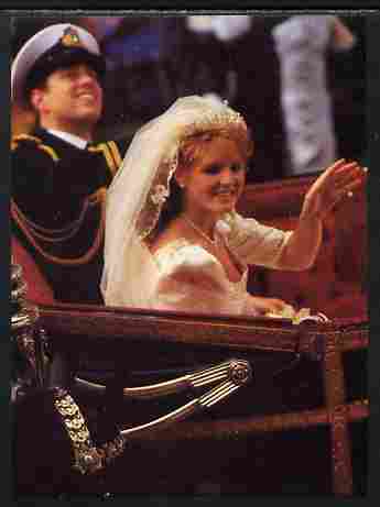 St Lucia 1986 Royal Wedding (Andrew & Fergie) $10 m/sheet imperf with siver (Country, value & inscription) omitted unmounted mint, stamps on , stamps on  stamps on royalty, stamps on  stamps on andrew, stamps on  stamps on fergie