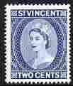 St Vincent 1964-65 QEII def 2c blue (watermark Block CA P14) unmounted mint SG 213, stamps on , stamps on  stamps on , stamps on  stamps on qeii, stamps on  stamps on 