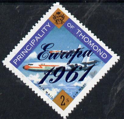 Thomond 1961 Jet Liner 2s (Diamond shaped) with 'Europa 1961' overprint unmounted mint, stamps on , stamps on  stamps on aviation    europa  