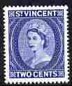 St Vincent 1955-63 QEII def 2c ultramarine (watermark Script CA) unmounted mint SG 190, stamps on , stamps on  stamps on , stamps on  stamps on qeii, stamps on  stamps on 
