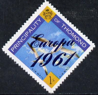 Thomond 1961 Sea Gulls 1s (Diamond shaped) with 'Europa 1961' overprint unmounted mint , stamps on birds    europa  